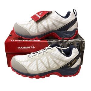 Wolverine White and Gray Athletic Shoes